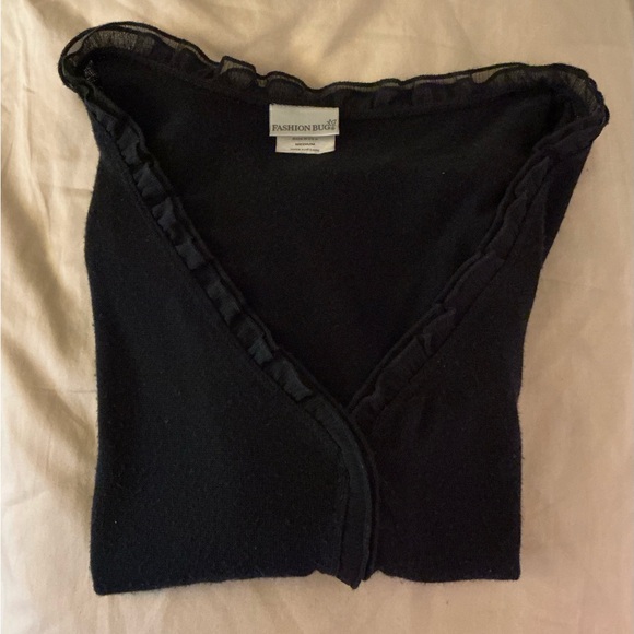 Fashion Bug Black Ruffled cardigan shrug - Picture 6 of 6